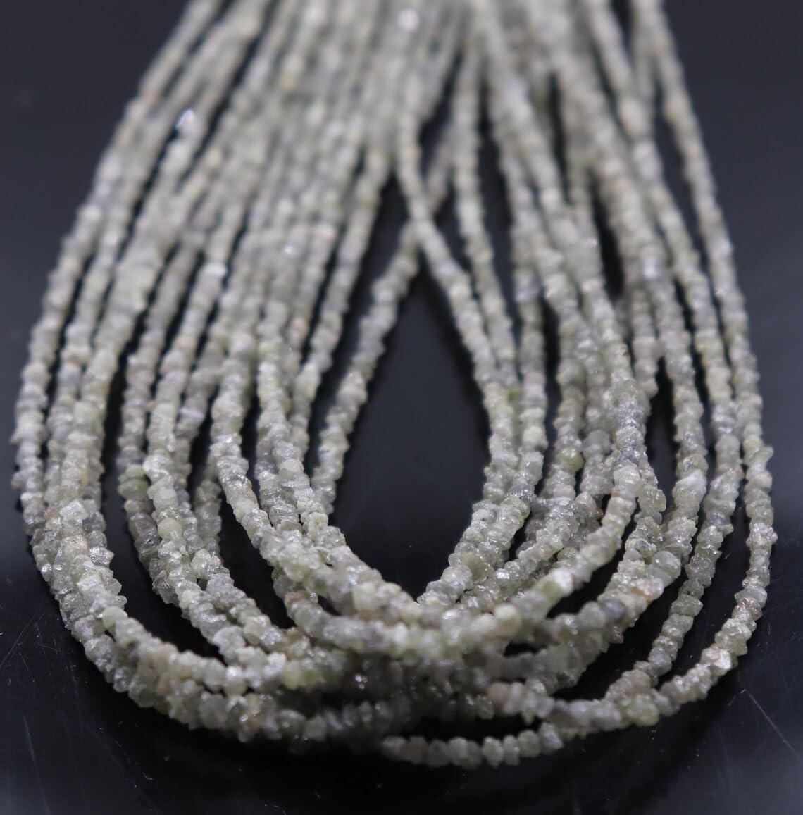 Natural Light Brown Diamond Uncut Beads 3-3.5mm Brown Uncut Beads Brown Diamond Beads Light Brown Rough Beads Conflict Free Bead (5 Strands)