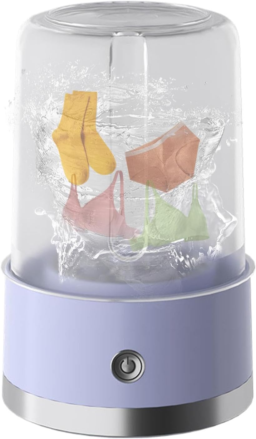 Compact Washer | Cordless Rechargeable Small Washer | Portable Laundry Solution For Apartments, Dorms, Camping, RV Travel, Electric Washing Machine For Quick And Efficient Cleaning The Go