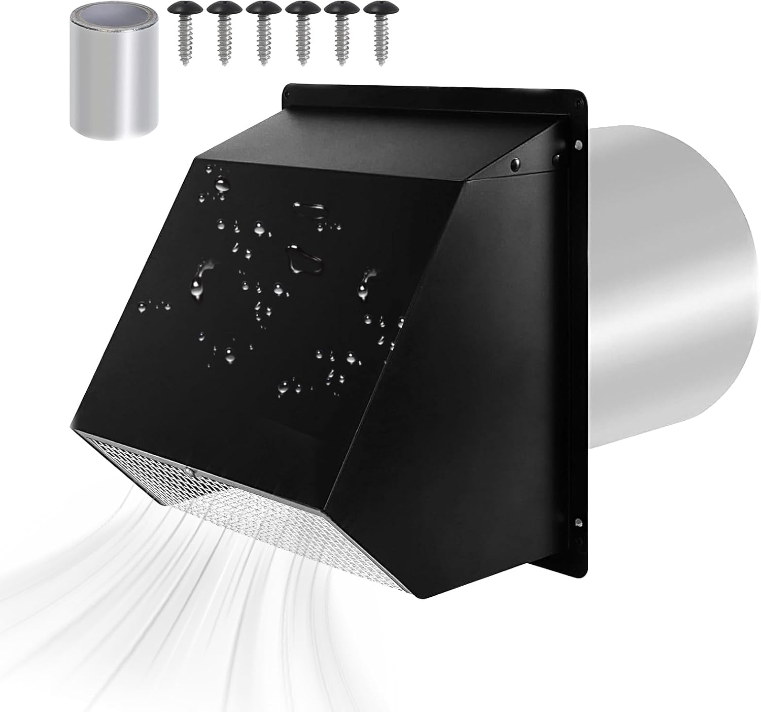 Outdoor Dryer Vent Cover,Exterior Dryer Vent Cover | Air Conditioning Replacement Parts for Door Living Room Wall Garage Bedroom Foundation Range