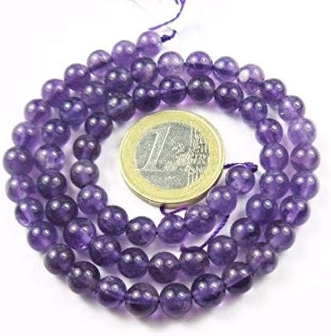 African Purple Amethyst Smooth Round Ball Gemstone Craft Loose Beads Strand 350 Pcs 5mm Code-HIGH-1754