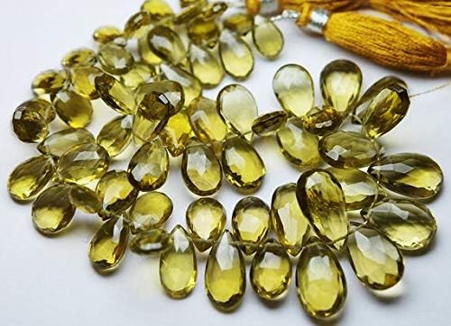 8.5 Inch Strand,Superb-Honey Quartz Faceted Pear Shape Briolettes Shape 10-17mm Code-HIGH-63005