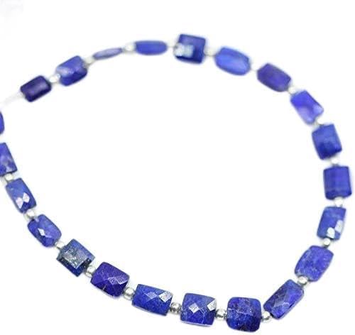 lapis lazuli rectangle chicletfaceted 4'' long strand gemstone beads, jewelry supplies for jewelry making, bulk beads, for meditation jewellery gemstone 9mm to 10mm