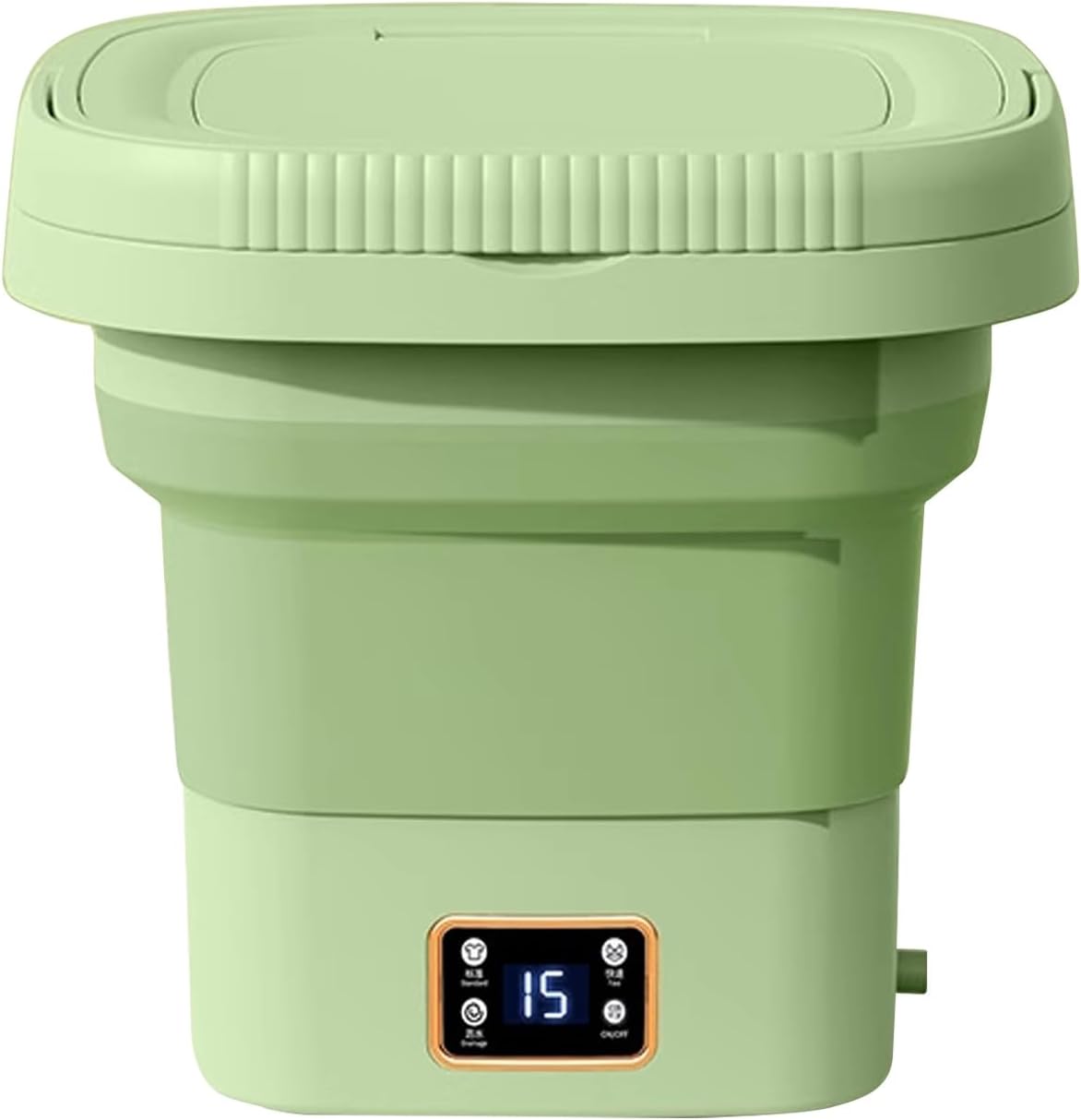 Folding Washing Machine Compact Design for Easy Storage Ideal for Cleaning Underwear Delicates Perfect for Small Spaces and Travel(Green)