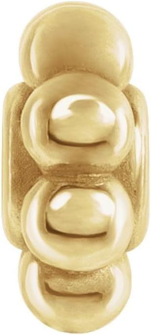 Semi-Polished 14k Yellow Gold 3.75mm End Bead Cap with 1.1mm Hole Stringing Finished Finding Component Fine Jewelry For Women Gifts For Her (Mounting Only, Not All Stones Included)