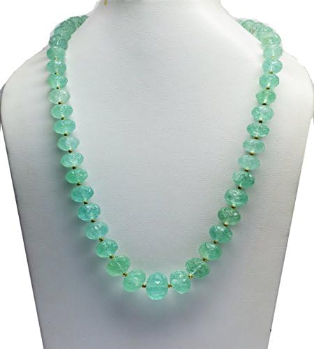 13 inch natural beads strand of 10-17mm carved round fluorite gemstone beads for DIY jewelry - necklace, bracelet, earring, ring.