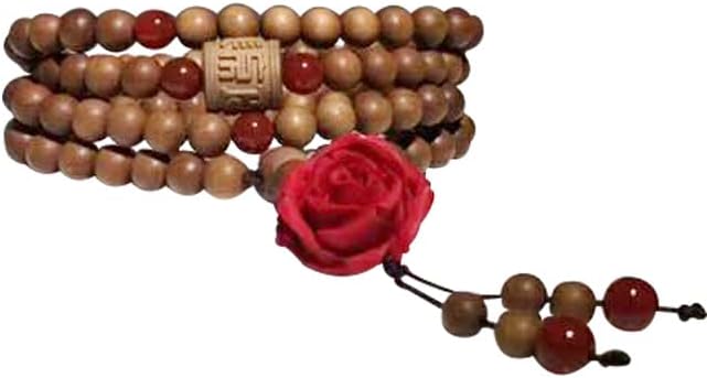 Mascot Wooden Crafts Wood Carving Art Wood Decoration Artwork 老山檀香手串朱砂玫瑰108颗 文玩手串念珠男女檀木佛珠手链(DIY不沉水6MM老山)