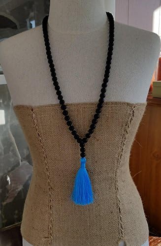 Jewelry Energy Yoga Beads Mala 6mm Black Matte Black Onyx Beads Round, Smooth 108 Beads for Mens, Womens, gf, bf & Adult.