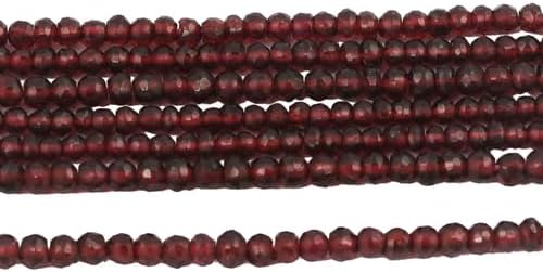 Garnet Natural Gemstone Rondelle Faceted Loose Beads 10 Strand 3-4mm 13 Inches CHIK-STRD-86651