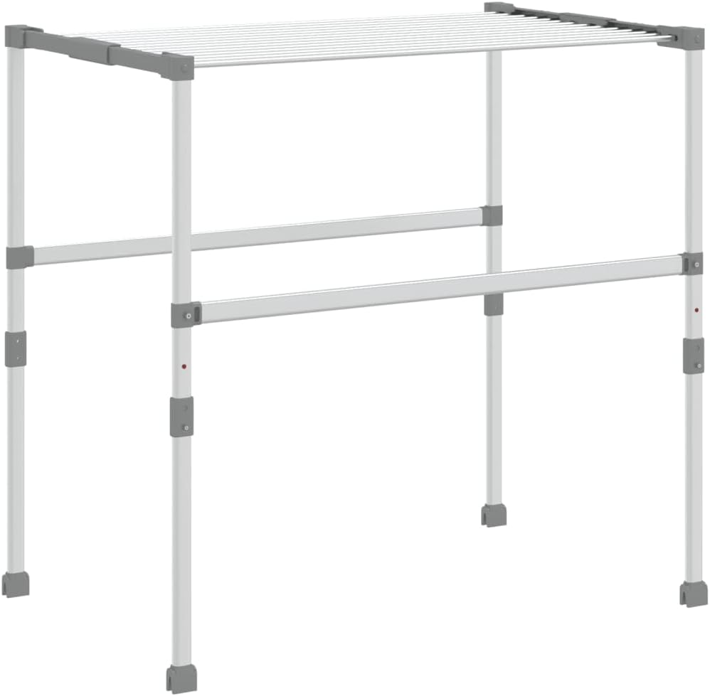vidaXL - Classic Aluminum Laundry Dryer with Ample and Adjustable Hanging Space, Lightweight and Durable with Self-Protecting Oxide Layer, Easy Assembly Required