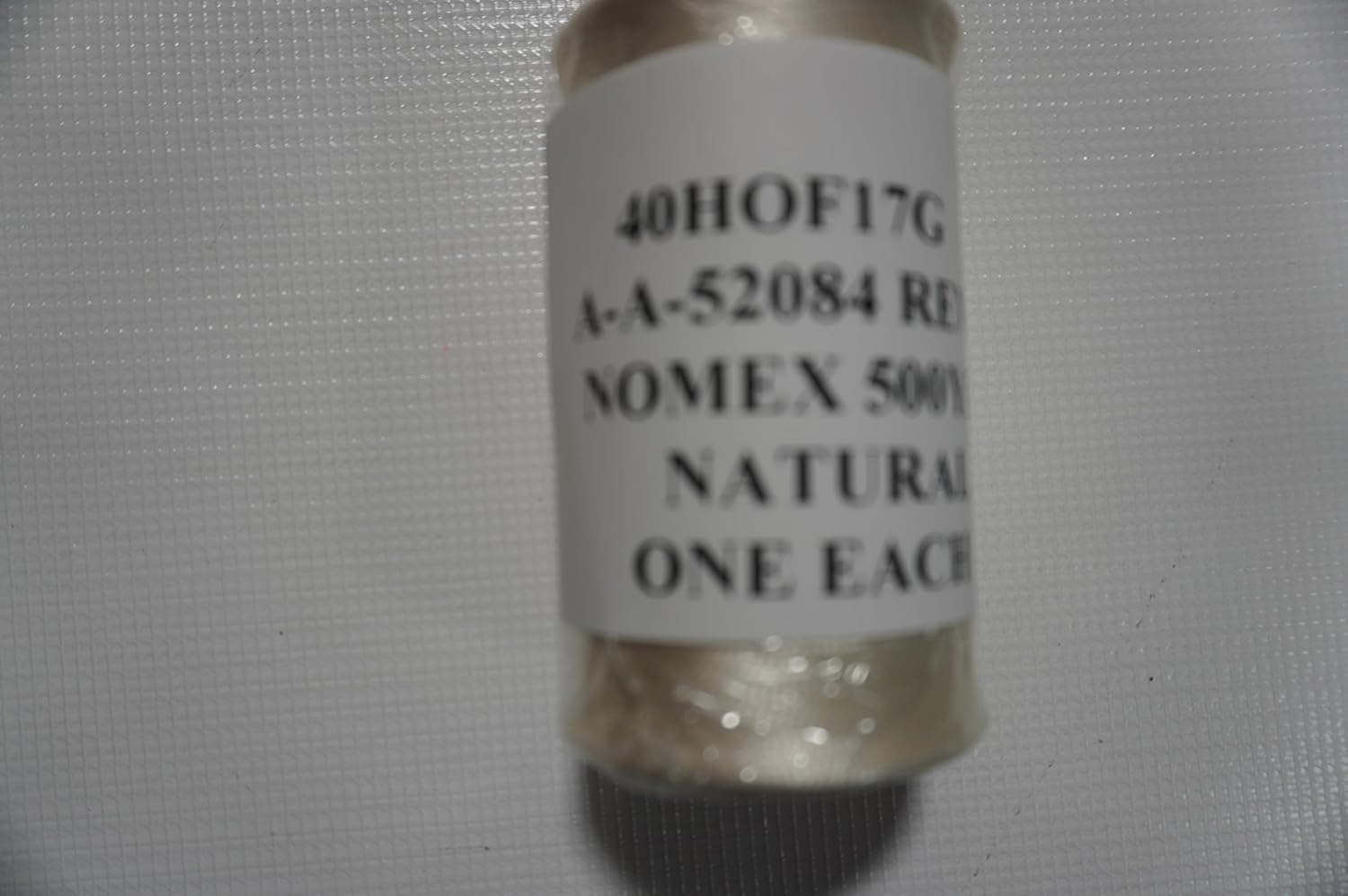 Lacing Tape 40HOF17G Finish C, Tie Cord with Synthetic Elastomer, Natural 500 yds Spool. One Each