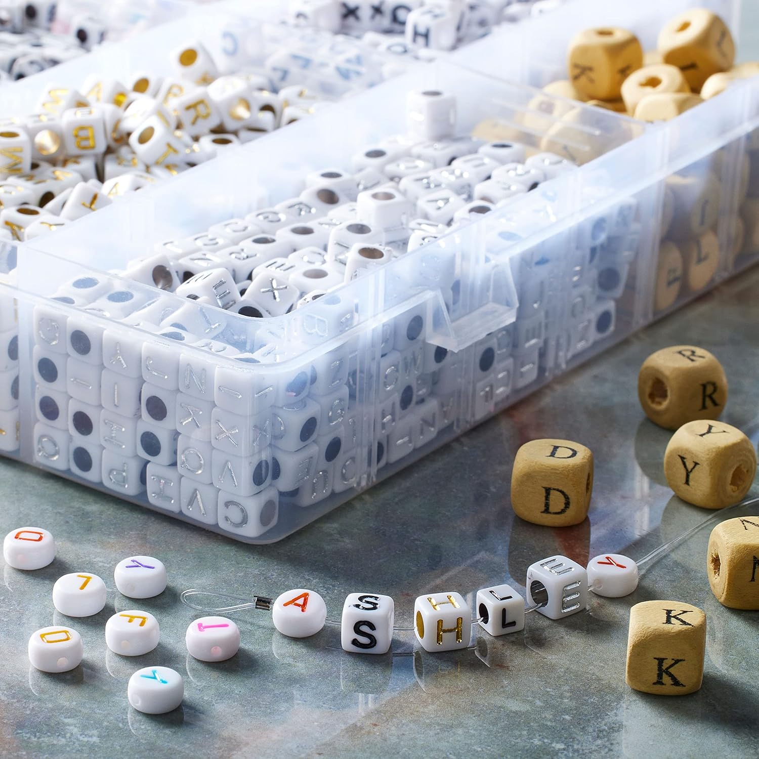 Bead Landing Craft Mixed Alphabet Beads, 6 Pack