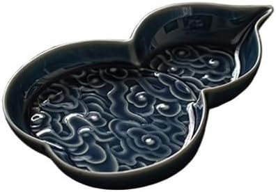 Foodtray Ceramic Tea Tray Red Cake Light Luxury Home Fruit Chinese Style Pot Holder Dry Brewing Table Dining Serving(D)