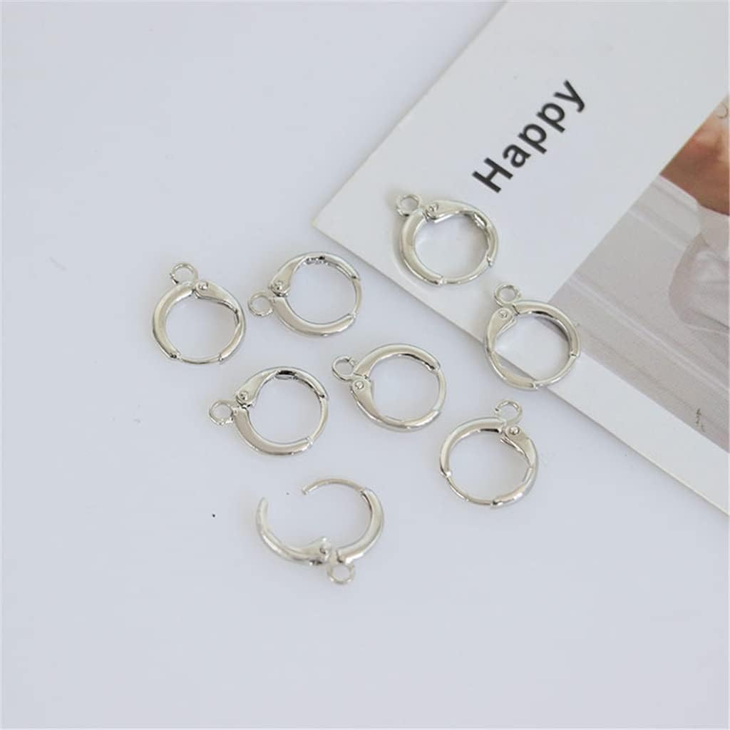 Brass Earring Buckle Earring Accessories Handmade DIY Compact Earrings Jewelry Material Kit(D)