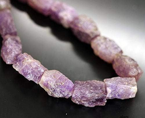 1 Strand African Amethyst Rough Box by Hammered Box squarerough, Tumbled, Freeform 20'' Long Strand Gemstone Beads, Jewelry Supplies for Jewelry Making, for Meditation Jewellery for 15mm to 22mm