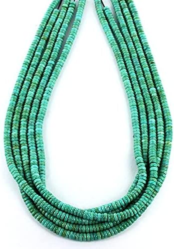 Mexican Turquoise Button Beads Green Aqua 5mm 18