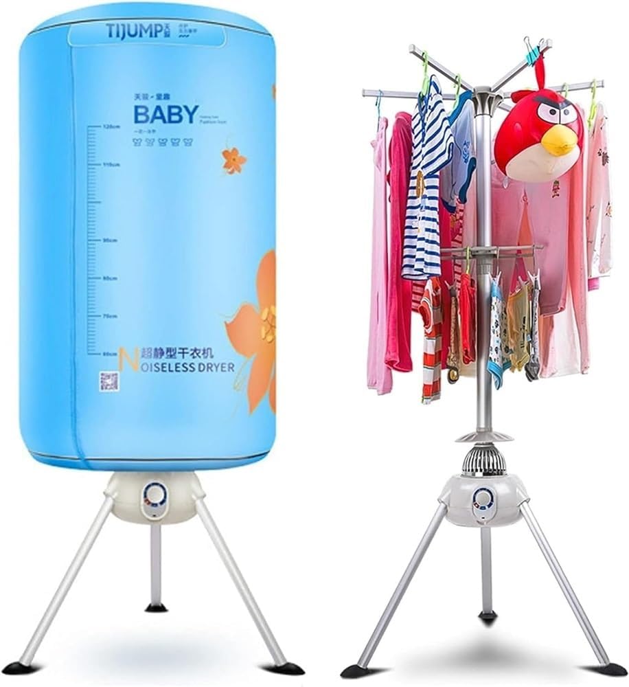 65℃/900W Round Heated Clothes Airer Lectric Heated Dryer 360° Three-Dimensional Warm Air Drying Clothes for Clothing, Shoes, Socks, Bed Linen, Towels