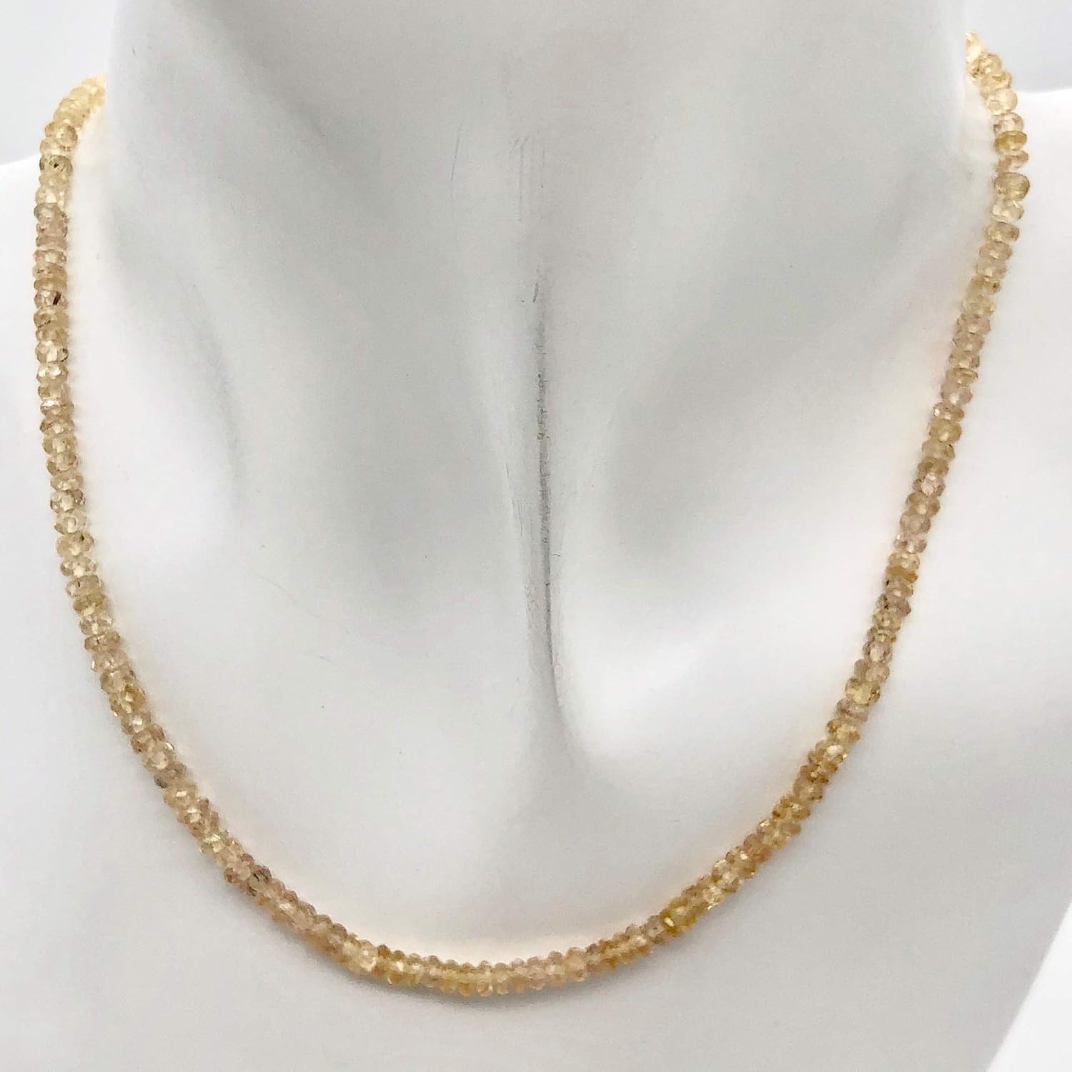 Natural Imperial Topaz Faceted 3mm Roundel Bead 11 inch Strand for Jewelry Making