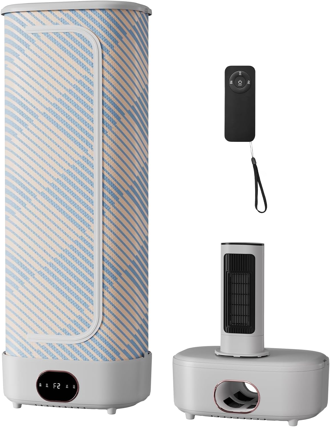 Portable Clothes Dryer, 1000W Foldable Automatic Drying Machine with Remote Control, Compact Laundry Dryer for Home, Apartment & Travel Use