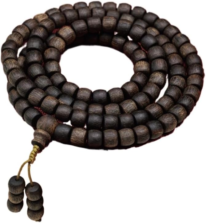 Vietnamese Huian Agarwood Prayer Beads 6×7mm, 29.5g Rich and Oily Milky Sweet Aroma Sinks in Water