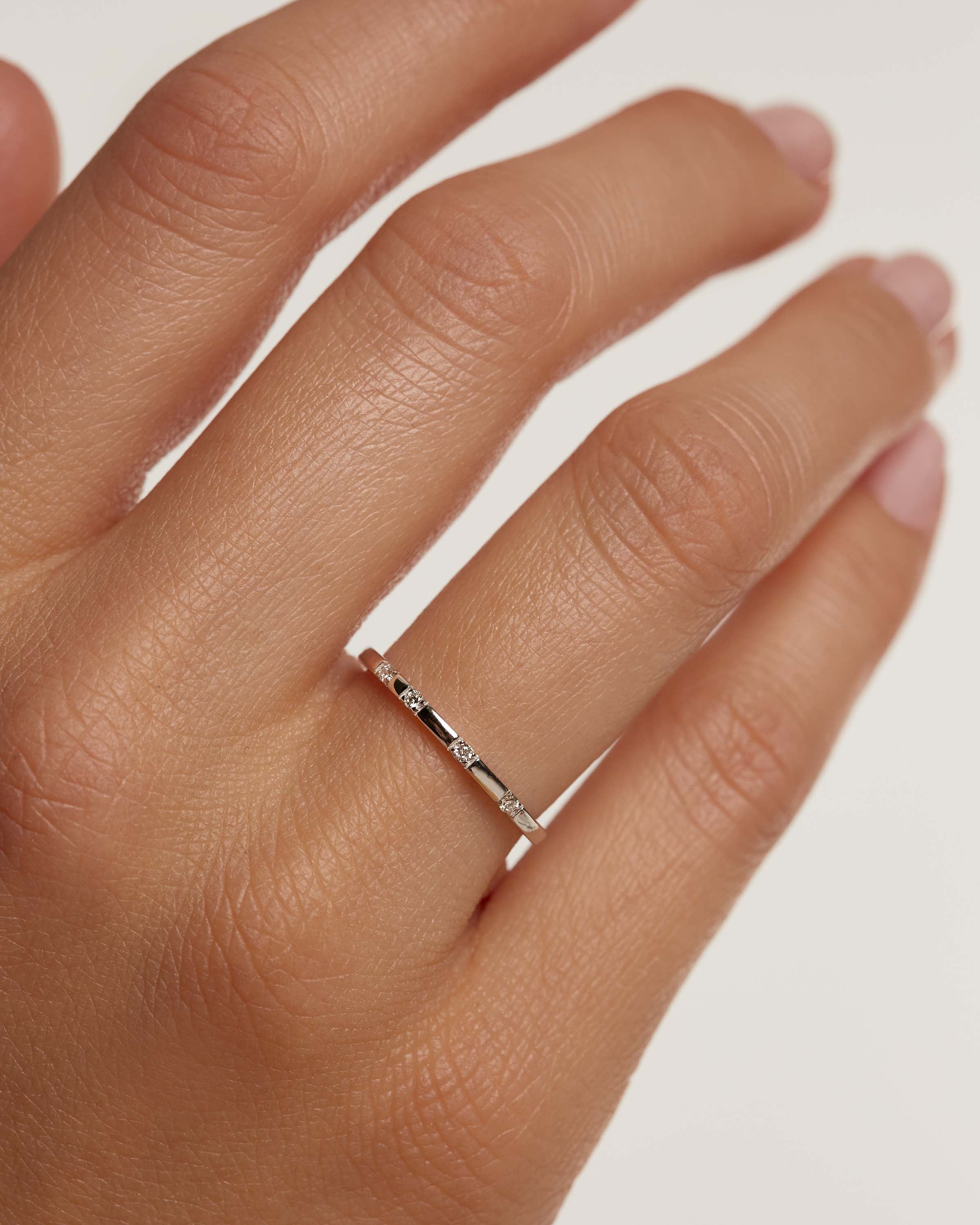 Diamonds and White Gold Frosty Ring