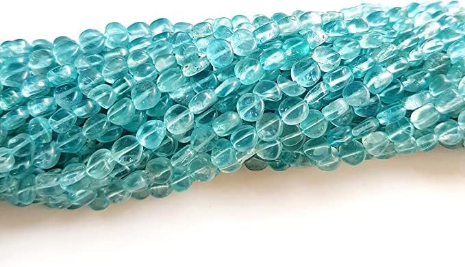 Hanumat Gems Lot of 10 Strands Natural Apatite Gemstone Plain Coin Shape Beads for Jewelry Making 12