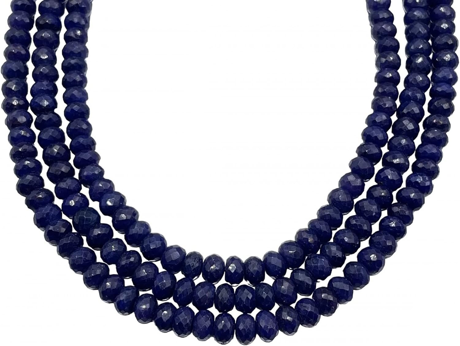 1 Strand Blue Sapphire Faceted Roundel 6mm Loose Beads Strand Exclusive by Beads_World CHIK-STNRDD-60