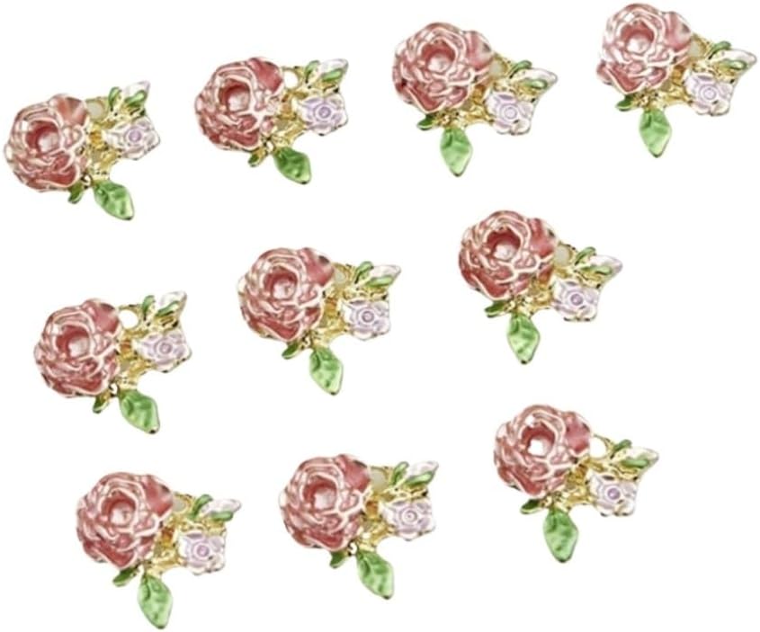 Celebrity Flower Earrings Accessories Material Alloy Oil Drip Clashing Camellia