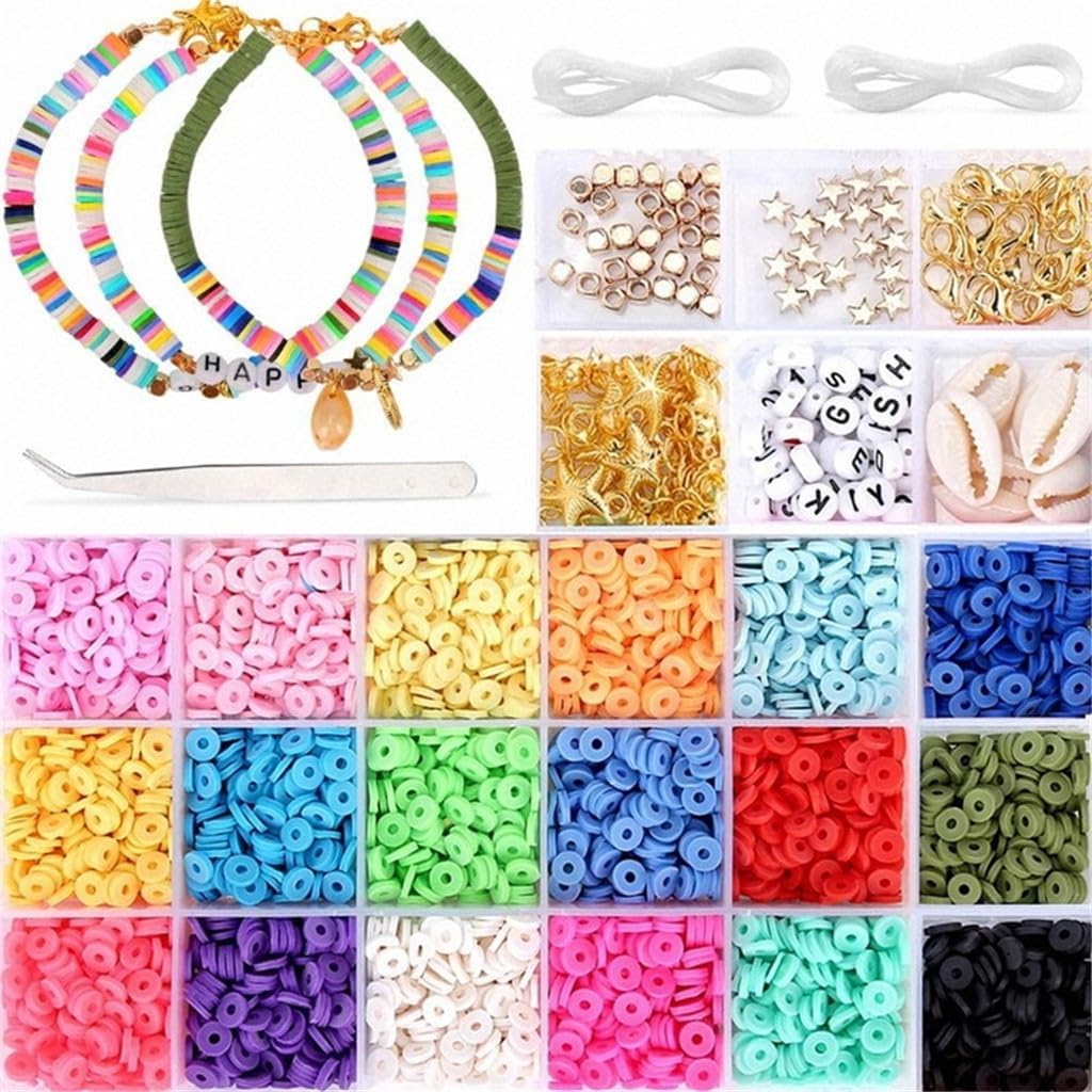 4800 6mm Clay Beads Polymer Set Handmade Jewelry Bracelet DIY Accessories