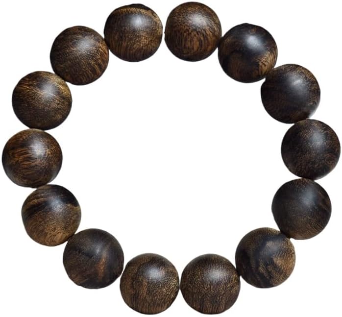 Natural Daraqian Qinan Agarwood, Water-Sinking Grade 16mm, Full-Patterned, Oil-Rich, Explosive-Quality, Hand Beads, Old Material