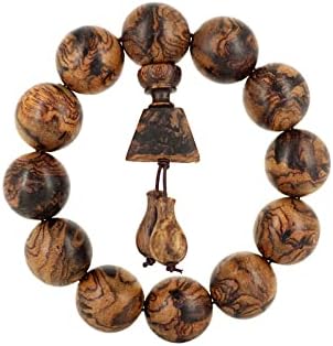 越南黄花梨木木质工艺品虎皮纹山水纹文玩佛珠手串手链(虎皮纹)