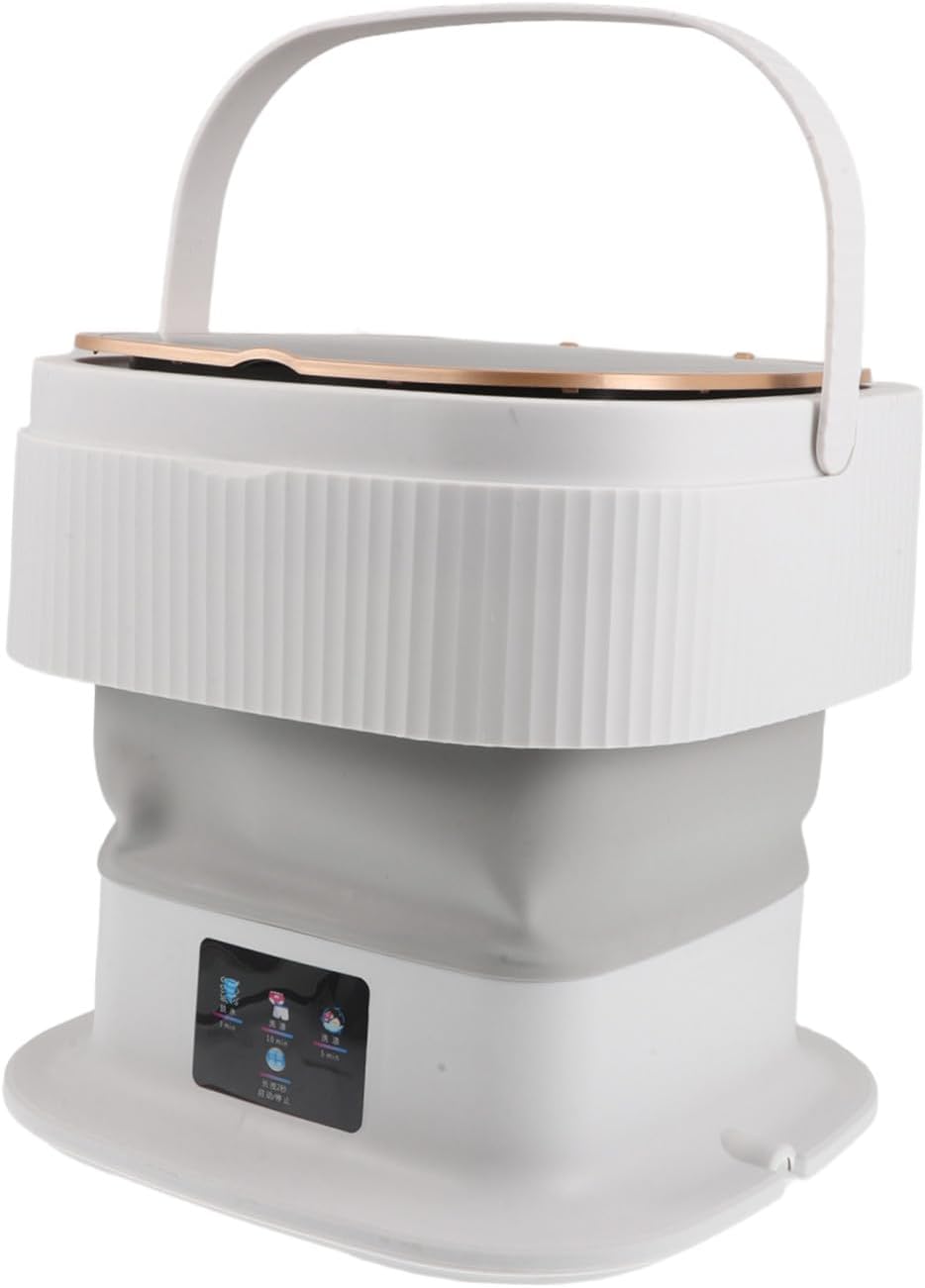 Portable Folding Mini Washing Machine Capacity with Modes for Deep Cleaning Clothes Underwear Socks Quiet Operation Compact Laundry Appliance for Apartments Rv Dorm Hotels