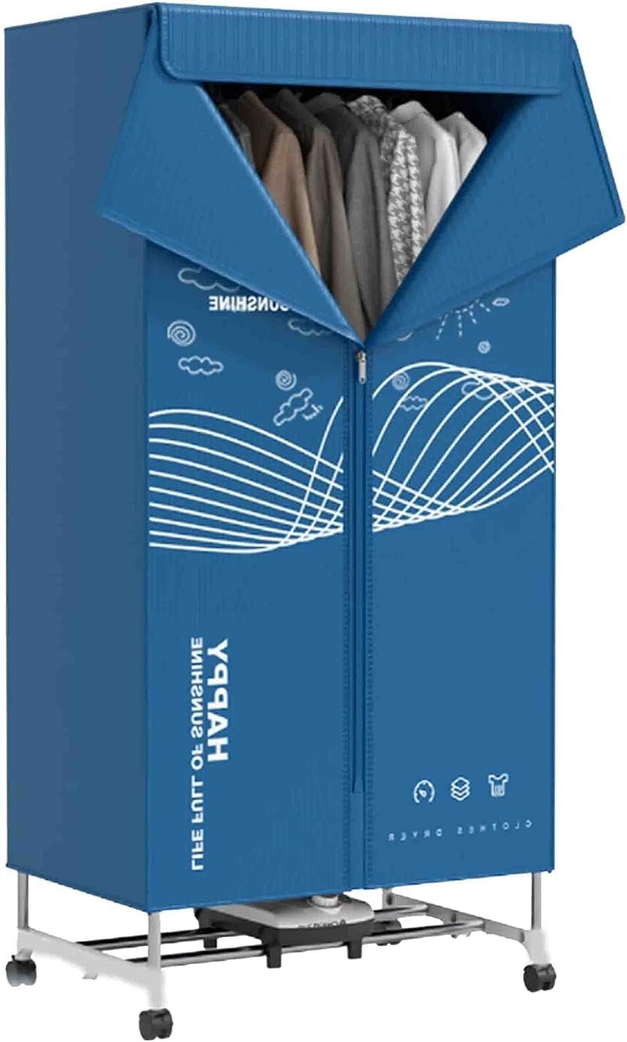 Electric Clothes Dryer,Portable Clothes Dryer Low Noise Clothes Drying Rack Indoor, Energy Saving Heated Clothes Airer Warm Air Drying Wardrobe for Apartment And Home 1200w 2-Tier The New