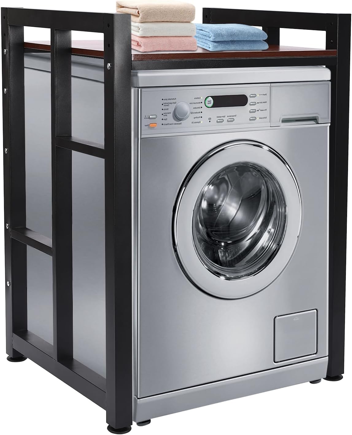 Gdrasuya10 Washer and Dryer Storage Organizer Shelf Laundry Room Washer Dryer Stacking Rack Stand with Adjustable Laminate Over Washing Machine Unit Laundry Space Saving Shelf, Max Load 418lbs