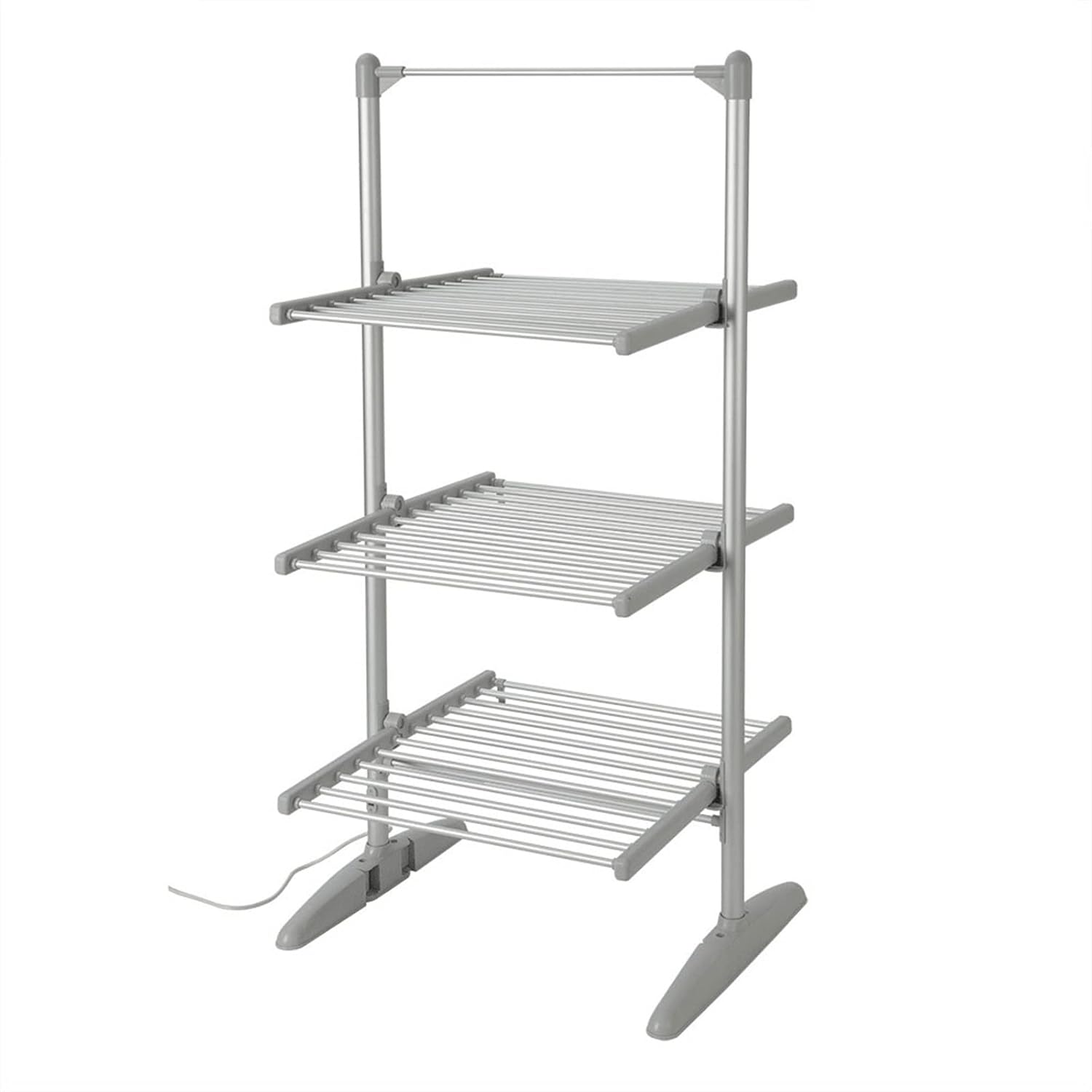 3 Tier Foldable Heated Clothes Airer, Electric Clothes Dryer Drying Rack, 300W Portable Folding Dryer Thermostat, Floor-Standing Clothes Drying Rack Fashionable