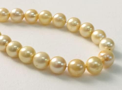 BEADS GEMSTONE 1 Strand Natural Gold South Sea Pearls Cultured, Natural Pearls, Original South Sea Pearls Non Treated Round Balls, 5.5-6.5mm, 16 Inch Code-HIGH-17672