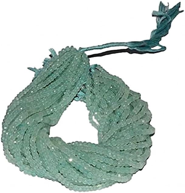 Chalcedony Faceted Beads Rondelles 3.5-4.5 mm 14-inch lot of 5 Strands Chik-STRD- 92568