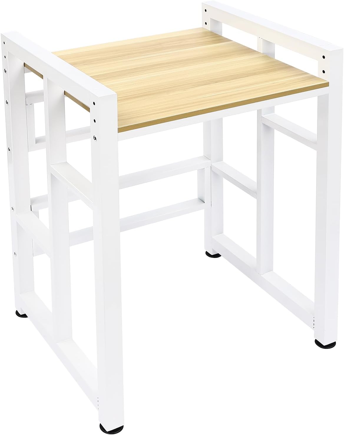 Washer Dryer Stacking Rack Stand, Heavy Duty Over Washer and Dryer Shelves with Adjustable Laminate Wooden Standing Washer Dryer Machine Rack Shelf for Laundry Room Apartments