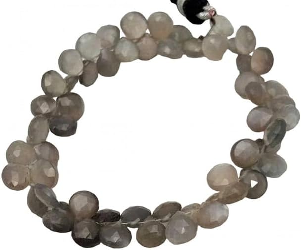 Grey Moonstone Faceted Beads,Heart Shaped Beads Size -7 mm to 7.5 mm, 7.5