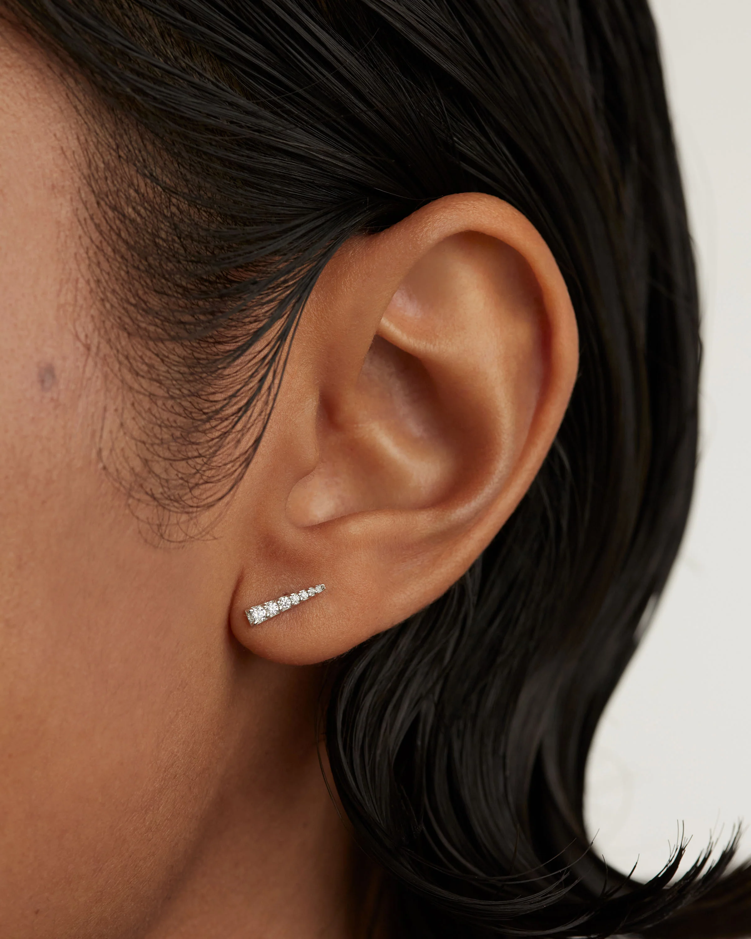 Tea Single Silver Earring