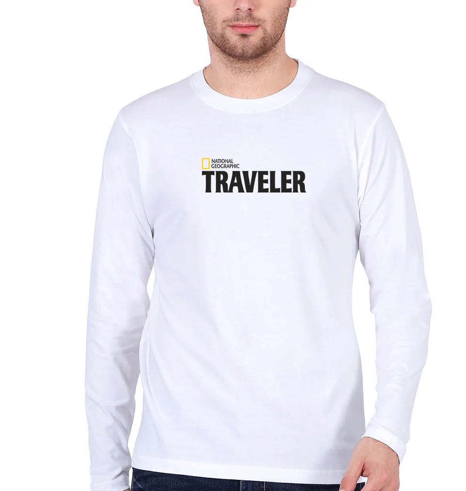 National Geographic Traveler Full Sleeves T-Shirt for Men