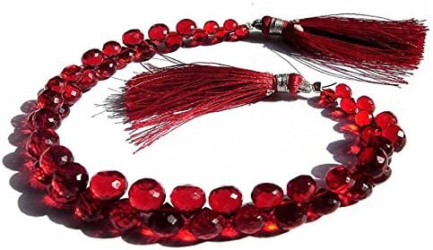 13 inch Natural Beads Strand of 4.5-8mm Faceted Onion red Quartz Gemstone briolletes Beads for DIY Jewelry - Necklace, Bracelet, Earring, Ring.