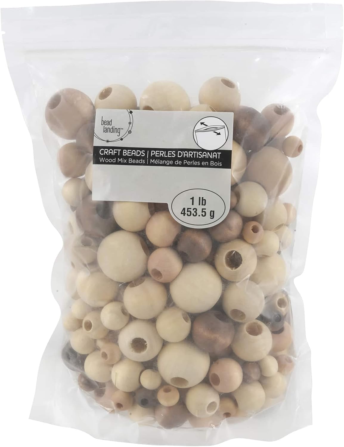 Bead Landing Wooden Round Beads, 6 Pack