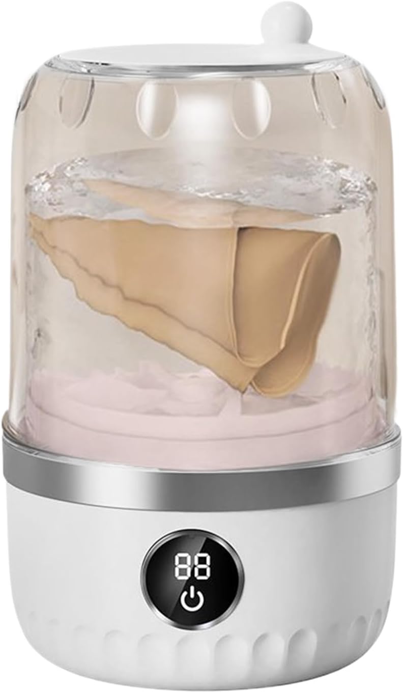 Portable Washer - 537g Mini Laundry Appliance, Lightweight 1l Clothes Cleaner, 2400mah Energy-Efficient Washing Device, 3-5 Hours Charge Spin Cleaning Machine | Travel Dorm Apartment Camping