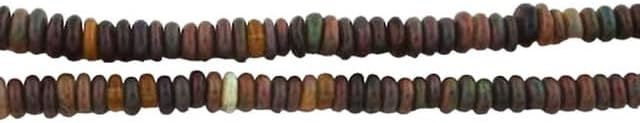 Natural Ethiopian Black Opal Tyre Beads Rondelle Smooth Heishi Beads 4mm-6mm 16 Inches lot of 5 Strands Chik-STRD- 90444
