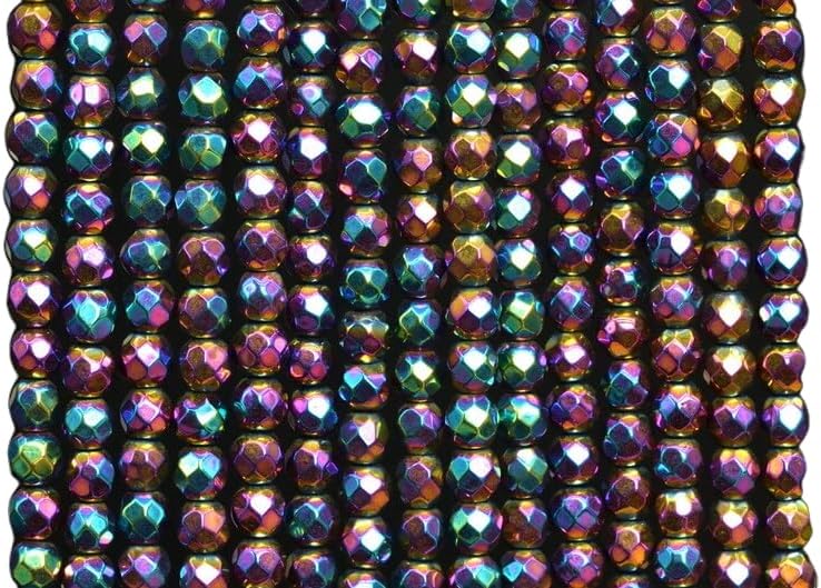 13 inch Strand of Natural gem Hematite, 2-4mm Round Faceted Beads for DIY Jewelry Making. | Beads_04611, As Per Photo