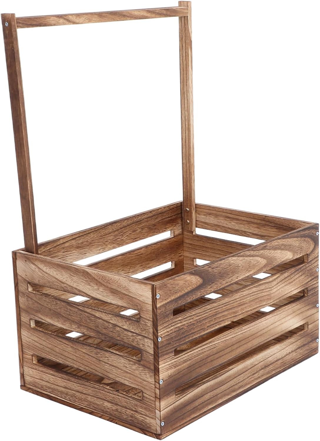 SUPVOX Wooden Shower Storage Basket with Handle Crate for Clothes and Toys Parents Portable Organizer for Essentials Gender Reveal