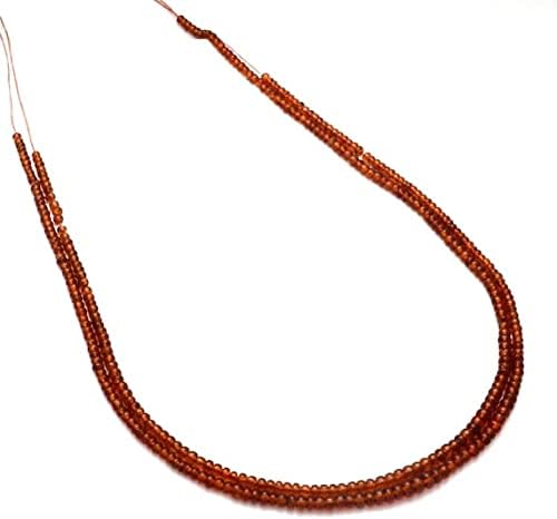 BEADS GEMSTONE 1 Strand Natural 15 Inches Strands, Super Large brown Hessonite Garnet Smooth Rondelles beads.3,5 to 5 mm Code-HIGH-21905