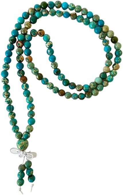 Natural Emperor Jasper 6mm 108 Mala Beads, Spiritual, Meditation Beads, Reiki, Japa Mala, Buddhist Prayer Beads, Yoga Bracelet, healing beads LKMALA-RRGU-1262