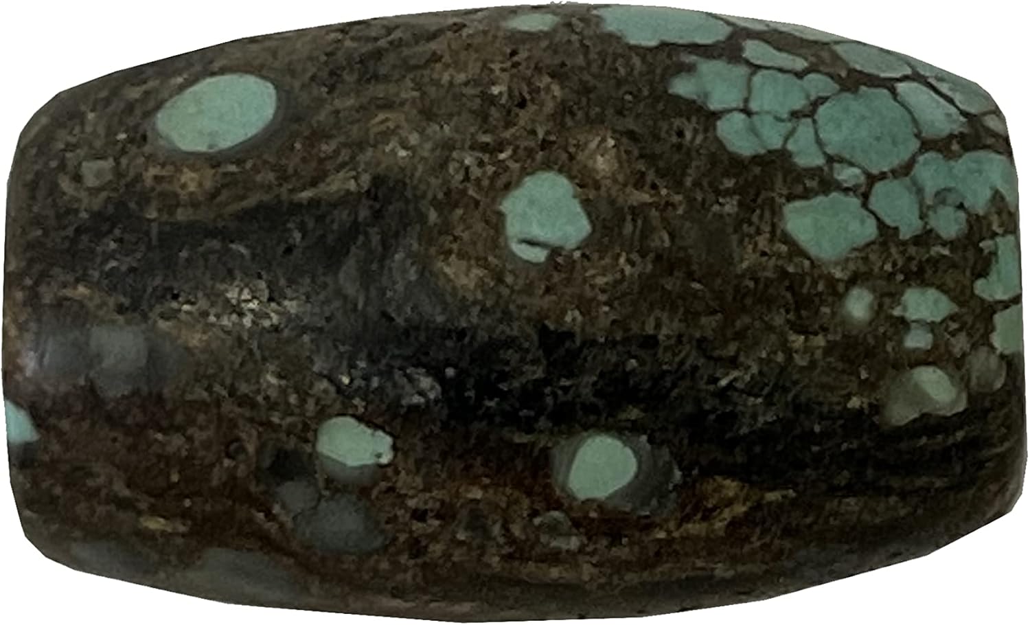 Chinese Handmade Stone Turquoise Pattern Oval Bead Pendant Aws2416