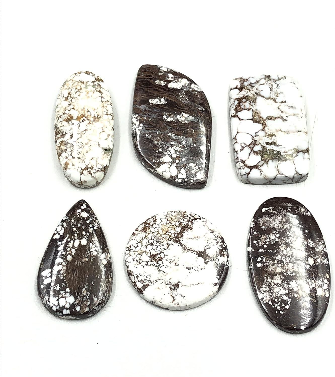Natural WILD HORSE Gemstone Loose Cabochon Lot For Jewelry Making, Loose Gemstone For Ring, Earring & Pendant Necklace, Jewelry Making Cabochons, Healing Gemstones